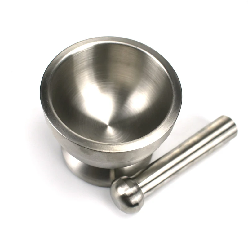 1pcs Lab innner dia85mm/98mm Stainless Steel Mortar and Pestle Triturator for Medicinal Materials or Food Etc.