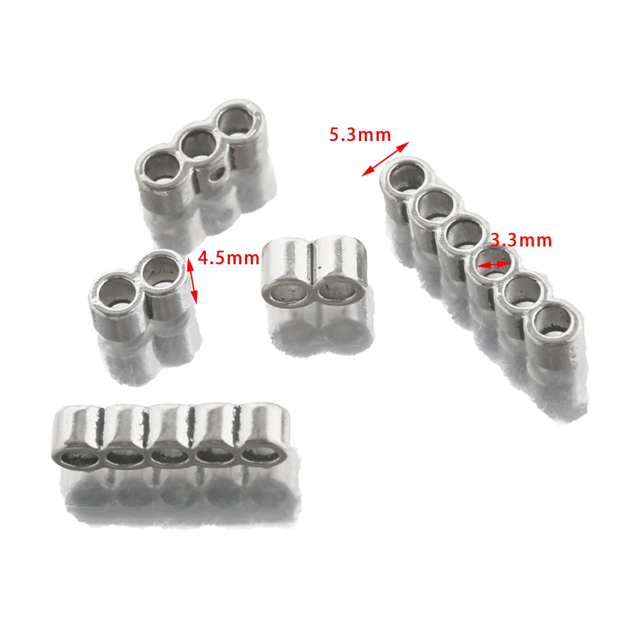 20Pcs Tibetan Silver Multiple Strand Tube Bead Slider Spacer Separator For 3mm Leather Cord Bracelet Necklace Jewelry Making