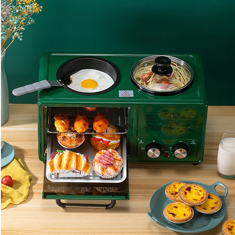 New Type Mini Breakfast Machine Small Electric Oven, Deep-Fried And Steamed Four-In-One Non-Stick Breakfast Machine