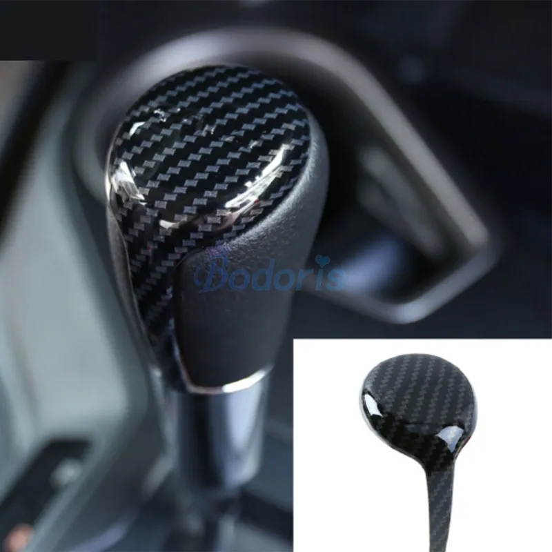 

For Toyota RAV 4 RAV4 XA40 2014 2015 2016 2017 2018 Carbon Fiber Color Interior Moulding Shift Gear Knob Cover Trim Accessories