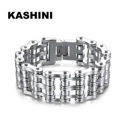 Punk Men's Heavy Chain Bracelets Bangles  Biker Bicycle Motorcycle Chain Link Bracelets for Men Stainless Steel Fashion Jewelry