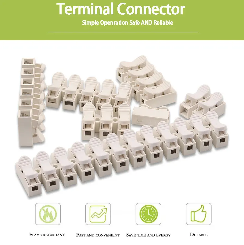 10/30/50/100PCS Home Led Light Quick Wire Connectors 1/2/3/4/5/6/12 position Push-in Cable Electrical Connectors Terminals Block