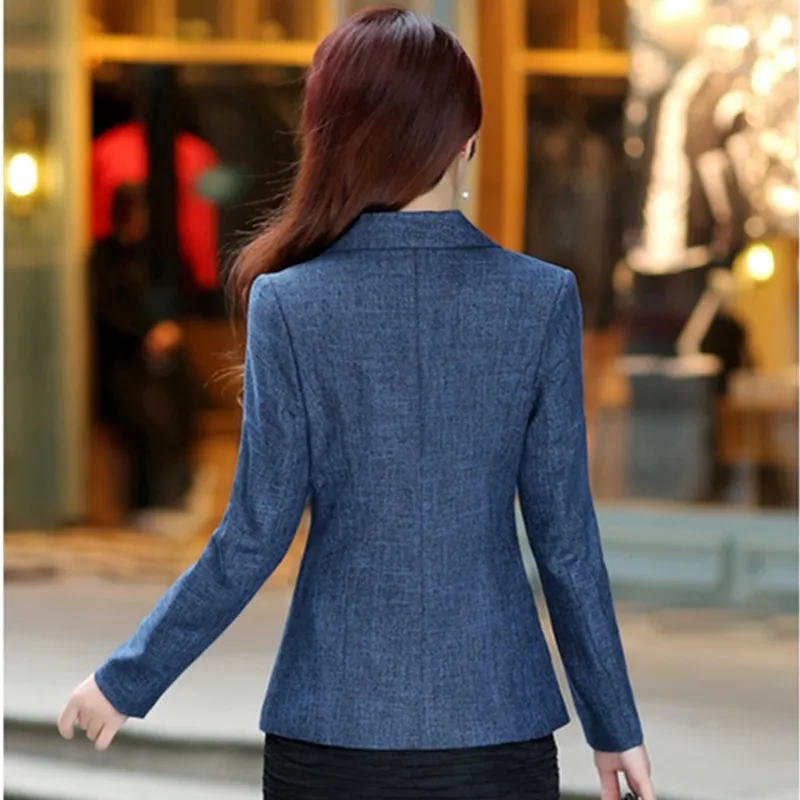 UHYTGF Fashion Blazers Coat Women Long Sleeve Blazers Blue Jackets Women Ruched Asymmetrical Casual Office Lady Suit Outwear 615