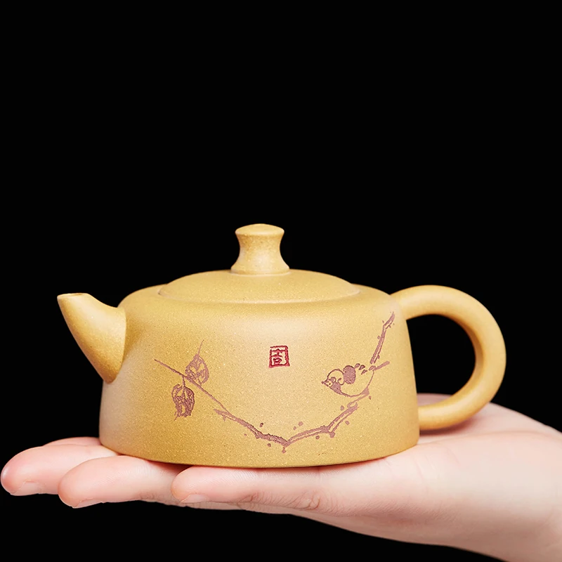 |recommended pure handmade gold period of mud authentic undressed ore small capacity domestic tea pot of kung fu tea set