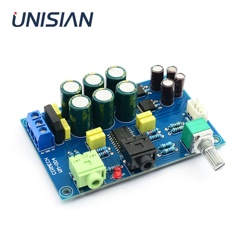 UNISIAN TPA6120A2 Headphone amplifier board TPA6120 2.0 Channels HIFI high fidelity Audio Earphone Amplifiers