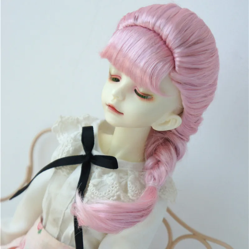 MSD  Synthetic mohair Doll wigs    7-8inch  18-20 cm 1/4 French Braids  BJD hair