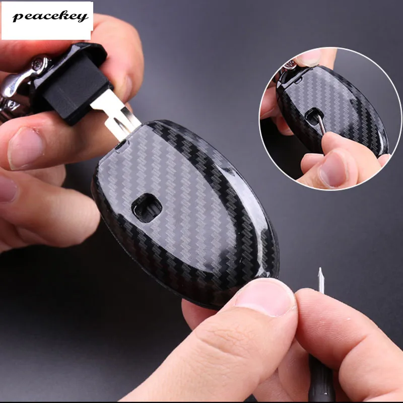 Carbon Fiber Silicone Car Remote Key Cover Case For Nissan Qashqai J10 J11 note micra X-Trail t31 t32 kicks Tiida Pathfinder