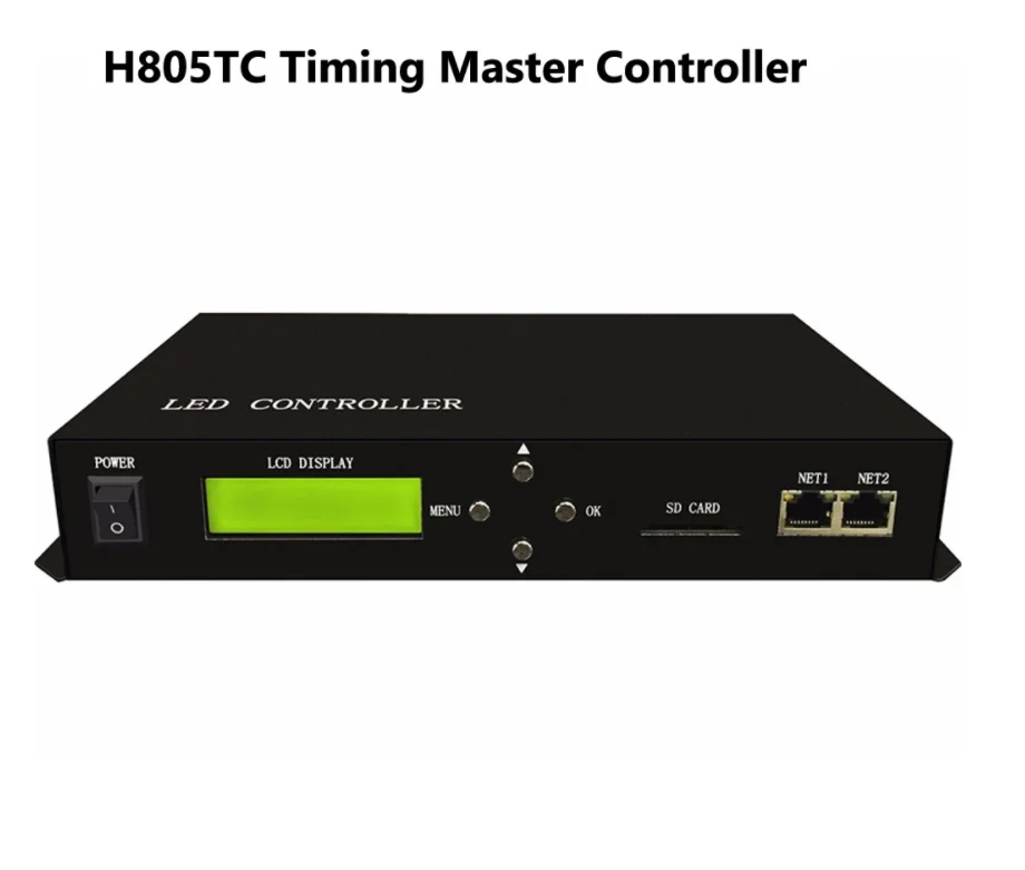 H805TC led timing programmable controller；Control Led  by DMX Console Drive 150000pixels support dozens of led chips,PC software