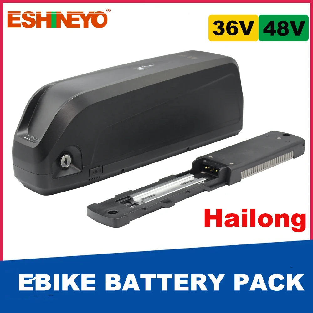 Ebike Battery 48V 20Ah 36Volt Hailong Down Tube Electric Bicycle Batteries Pack 18650 Lithium Batteria Fit Bafang Motor