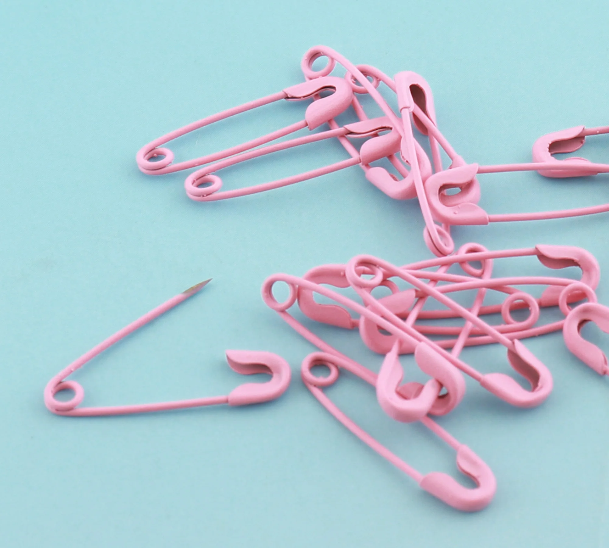 100-500pcs 19mm Pink Safety Pins Mini Copper Pins Scarf pins Brooch Pins Knitting Cross Pins DIY  Pins for Garment