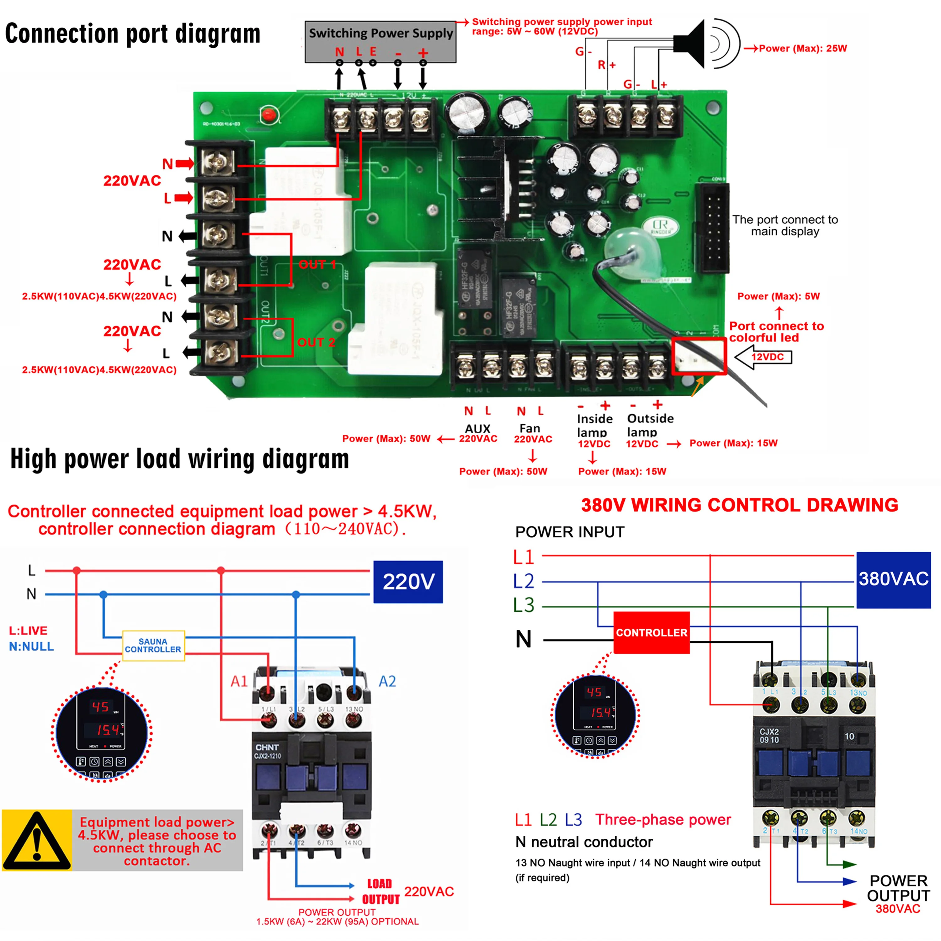 Imagem -05 - Painel de Controle para Aquecedor Infravermelho Sistema de Whirlpools Pessoais Sauna Multifunções Mp3 fm c Interruptor da Unidade f