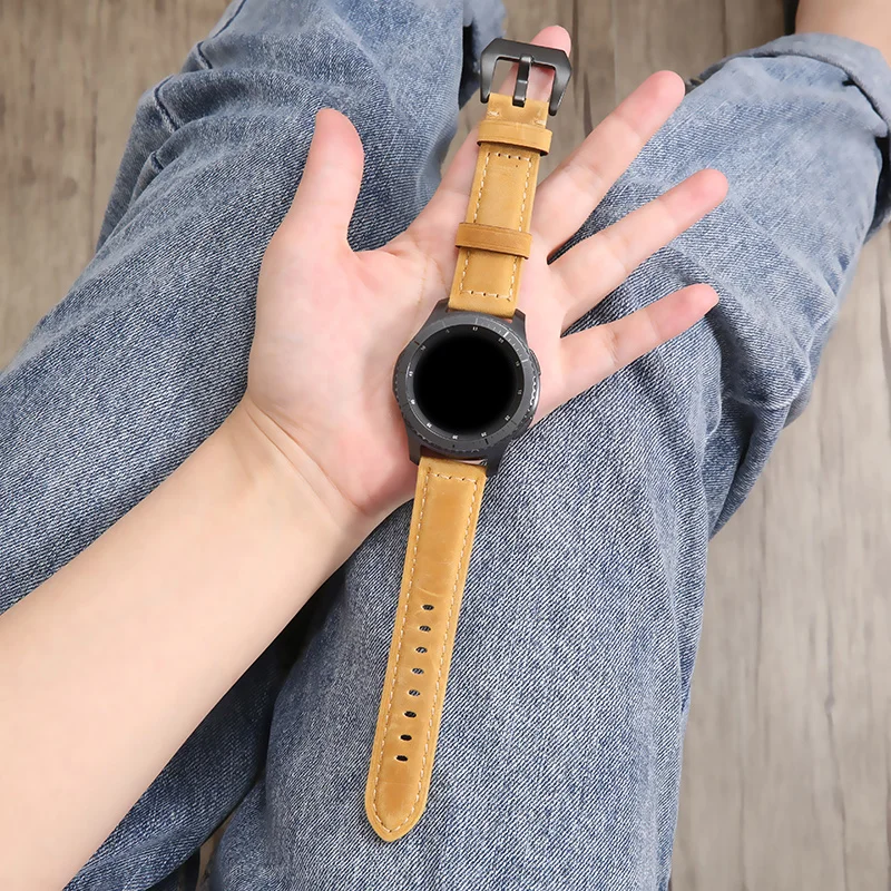 Ремешок кожаный для часов Huawei watch gt, 46 мм, 42 мм