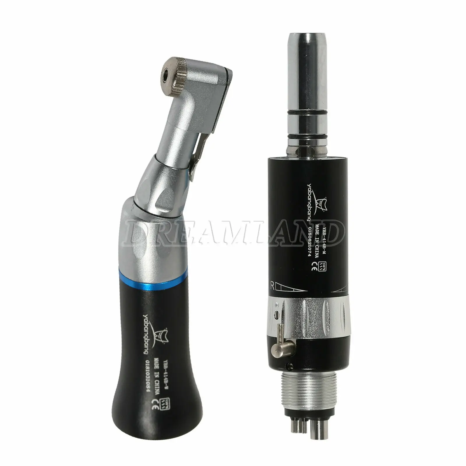 

2PCS*NSK Style Dental Slow Low Speed Handpiece Contra Angle 4-Hole E-Type Air Motor Black Color