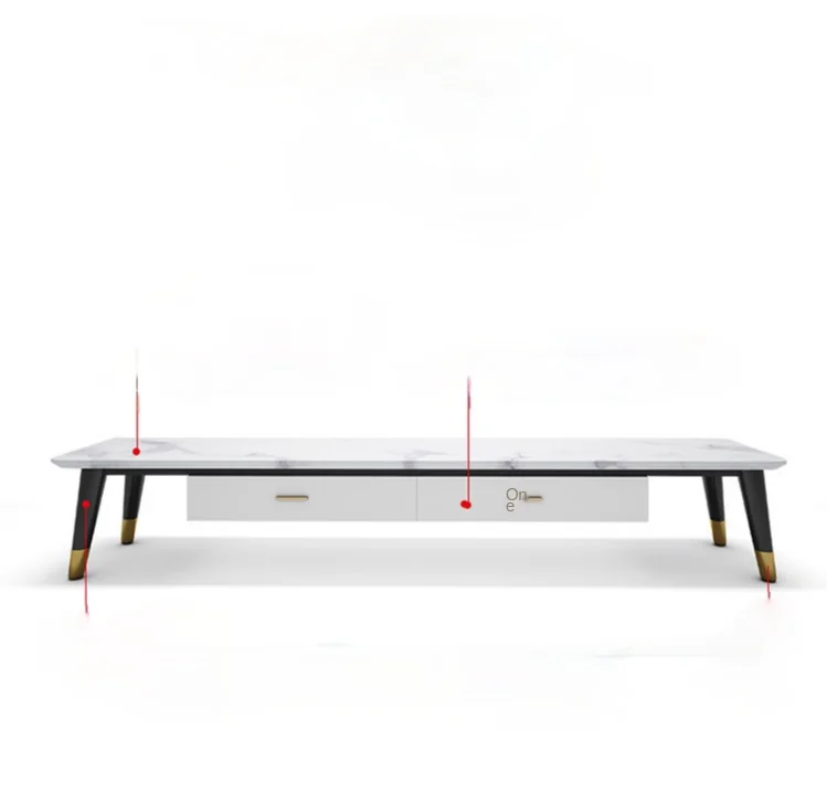 

Nordic marble TV cabinet coffee table combination solid wood luxury modern simple rectangular living room furniture