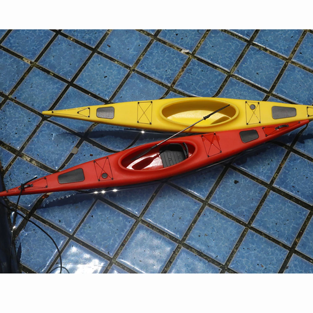 Simulation Kayaking Boat Paddle Decorations With Metal Oar For 1/10  RC Crawler Boat Accessories Parts