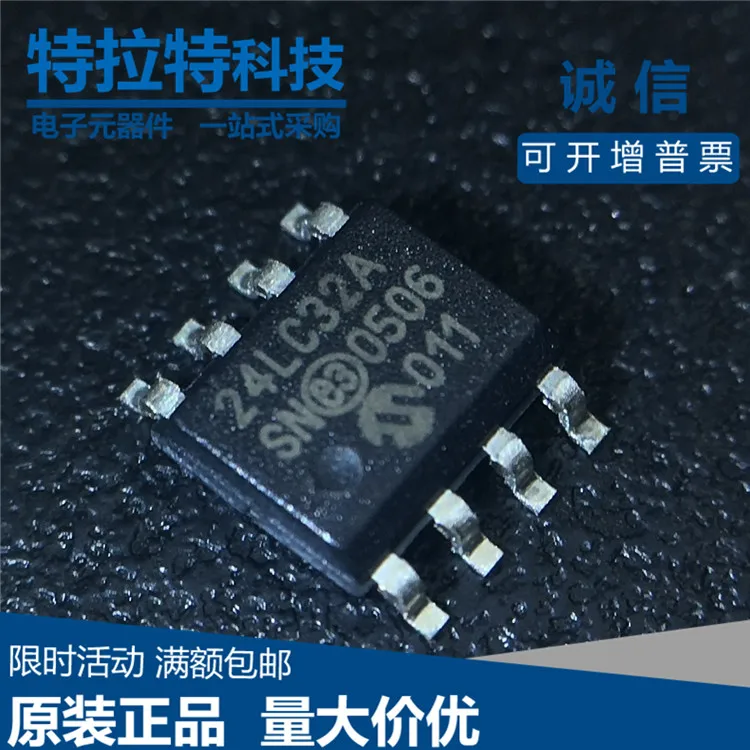 10ピース/ロット24LC32A-I/sn PIC24LC32A-I/snのsop-8 24LC32AI sop 24LC32 SOP8 24LC32A