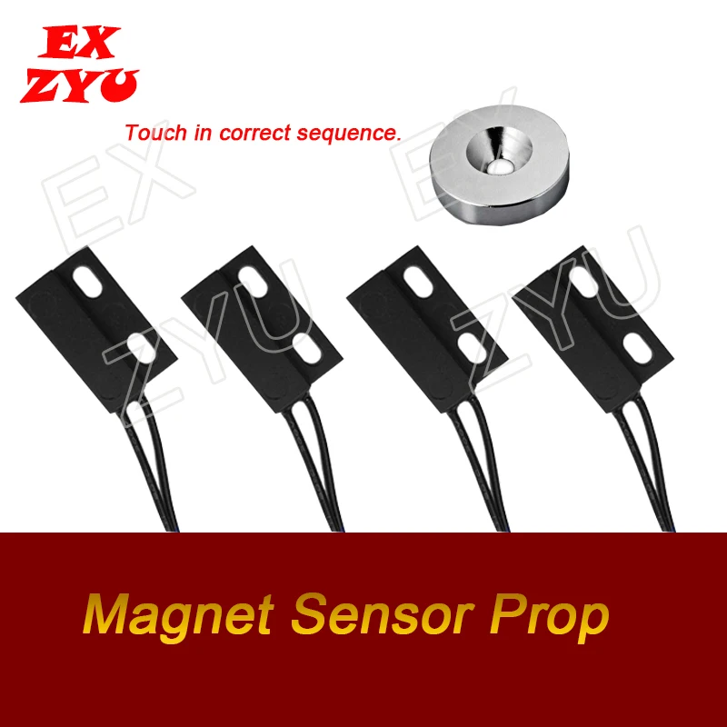 Magnet Sensor Prop Sequence Version Real Escape Room Game Use Magnets to Touch Sensors in Right Sequence to Unlock Adventure