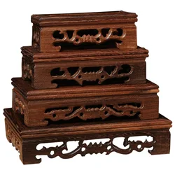 Natural Solid Wood Base for Figurines statues tone ornaments base square crafts Wenge wood wooden teapot plate vase base