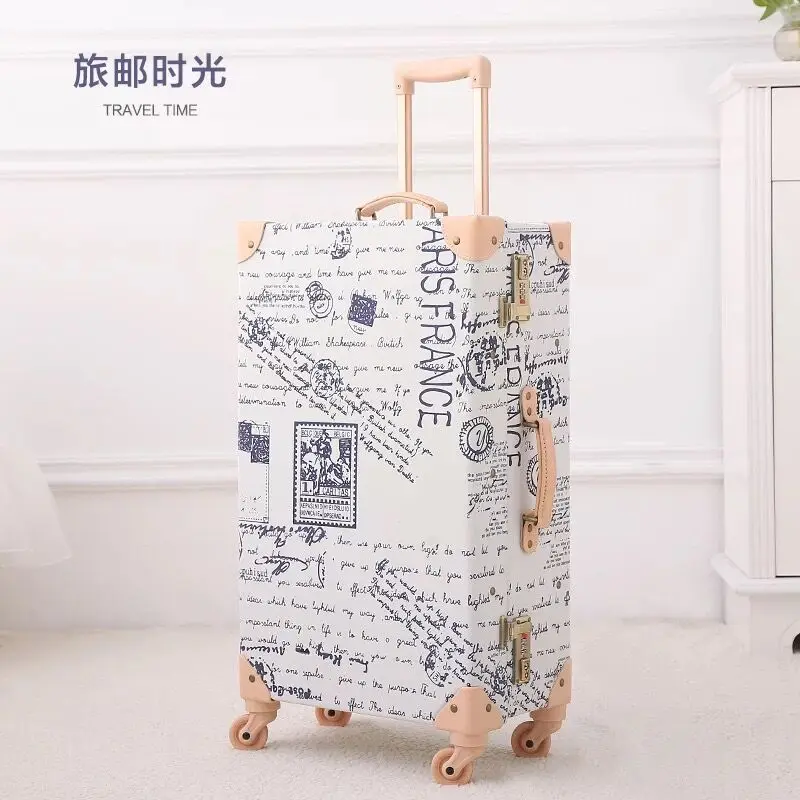 Hot!New Women 2PCS/SET Vintag Travel Suitcase Rolling Luggage sets,12\