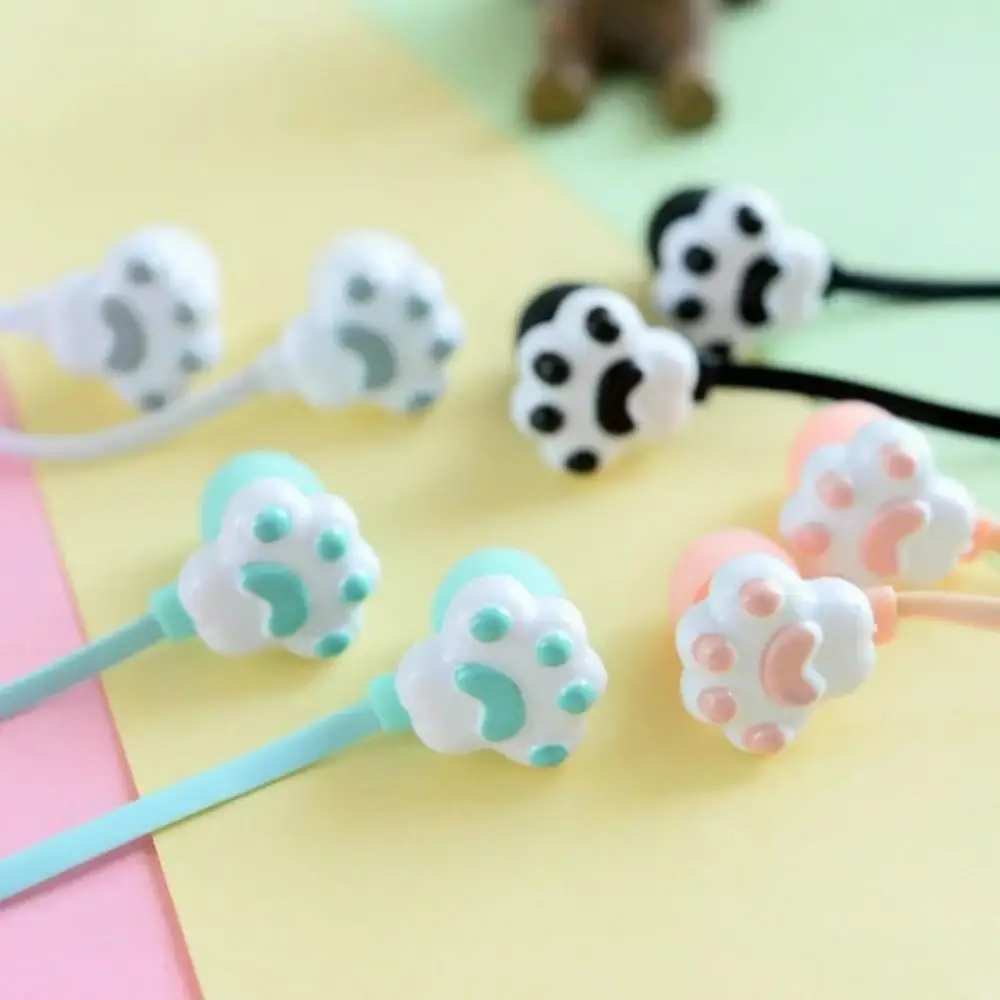 Suitable For Girls Cute Portable Cartoon Cat Claw 3 5mm Jack Wired In Ear Mobile Phone Headset For iphone xiaomi 