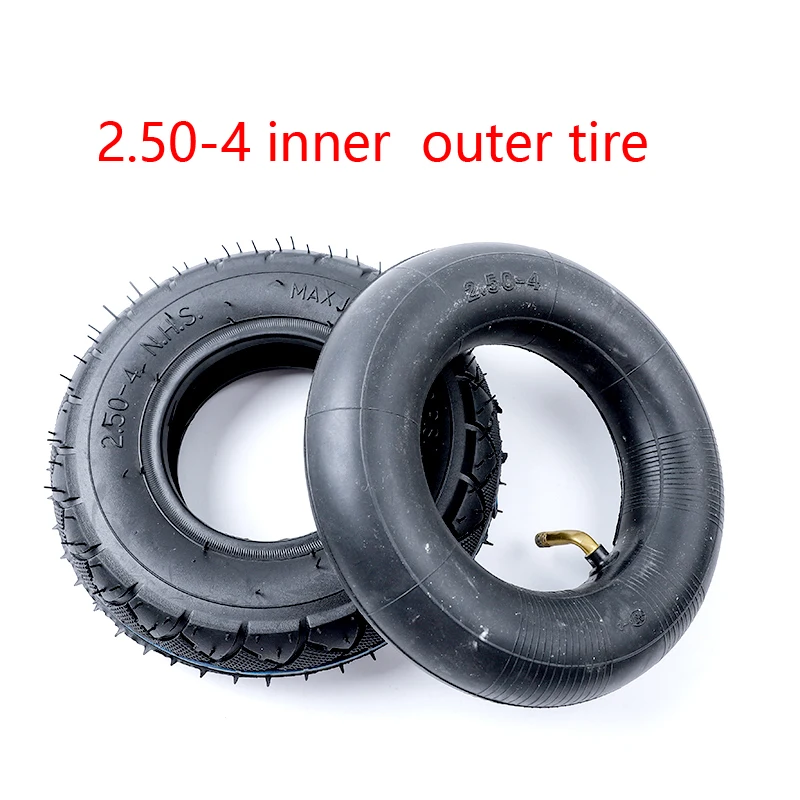 2.50-4 Tires Inner Tube 2.50*4 Pneumatic Tyre for Hand Trucks, Utility Cart, Lawn Mowers, Wheelbarrows, Dollys, Scooters