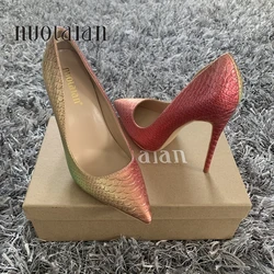 Donne di modo di marca pompe scarpe tacco alto per le donne sexy scarpe a punta tacchi alti del partito scarpe da sposa donna 12 centimetri/10cm/8 centimetri