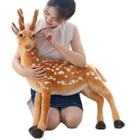 Simulation Sika Deer Doll Toy Creative Plush Stuffed Animal reindeer crafts Xmas Gift Girl birthday Present