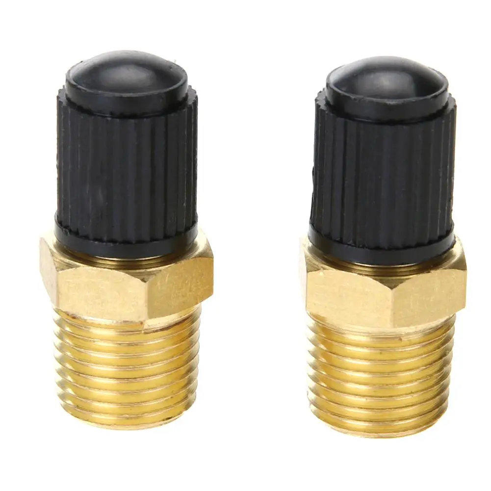 2PCS 1/8 Inches Brass Air Compressor Tank Fill Valve Brass Plastic Material Wear Durable Car Accessories