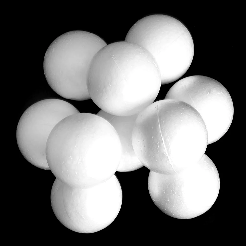 10Pc 90mm SOLID Polystyrene Balls Foam Styrofoam Modelling Craft Decorations