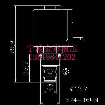 Hydraulic Lifting Power Unit Manual Two Position Two-way Dhf08-220h Normally Closed Thread Cartridge Solenoid Valve