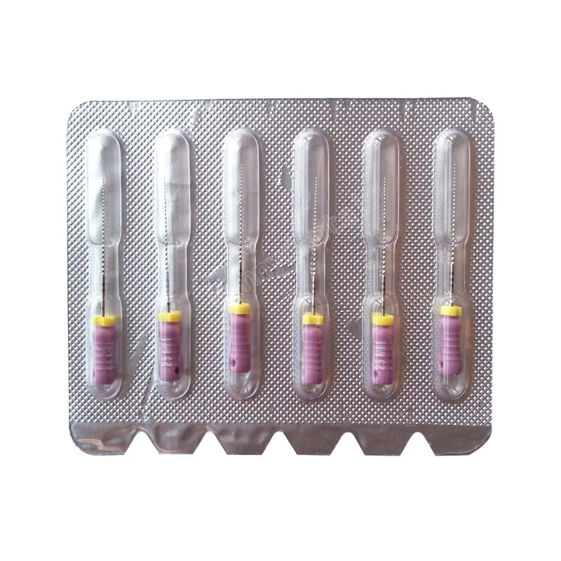 Limas dentales C + Limas endodónticas C Limas piloto de acero inoxidable C 6-10 # 6 unids/pack Limas de conducto radicular 25mm para odontología