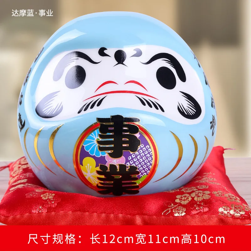 Ceramic Daruma Ornament Customized Piggy Bank Wedding Birthday Gift Shop Opening