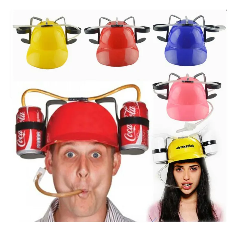 

X018 Lazy Drink Hat Creative Beer Cap Drinking Hat Drink Helmet Running Man Hat Performance Hat Munich Oktoberfest Hats