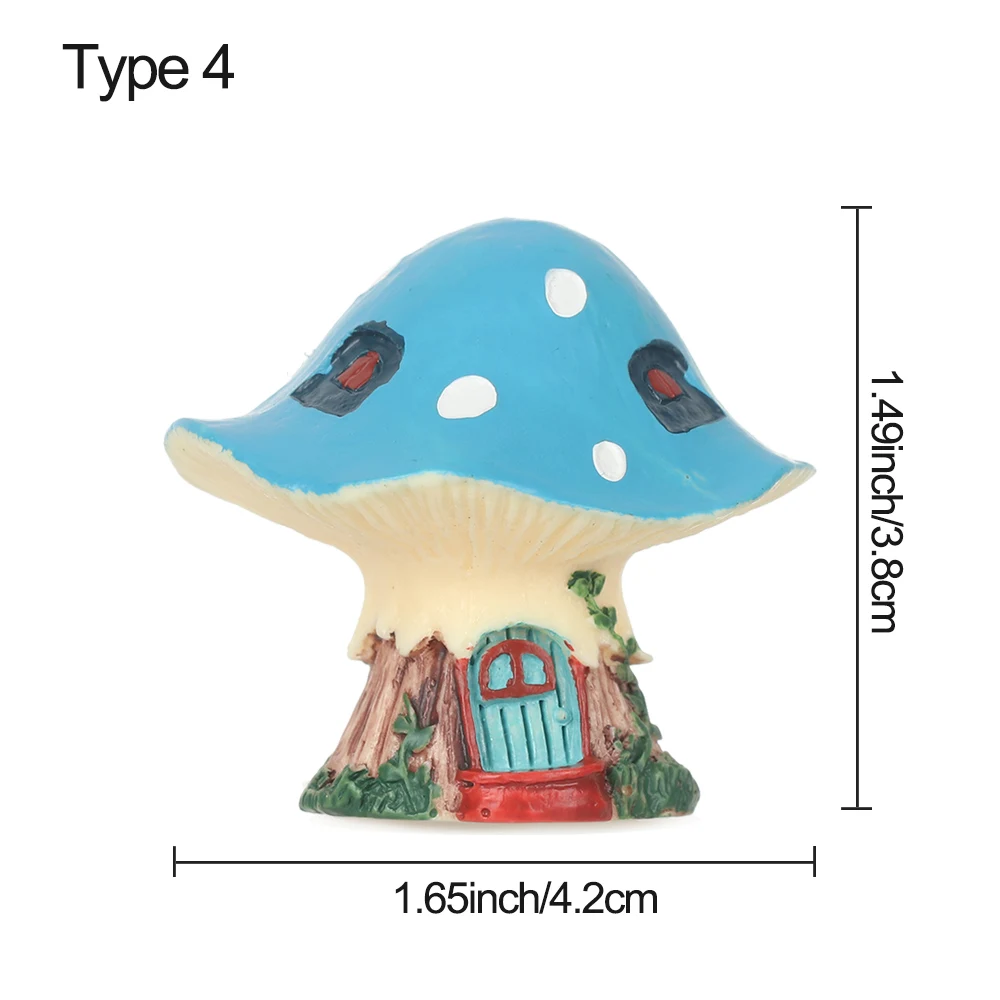 

Gift Mini Accessories Fairy Garden Gnome Terrarium Mushroom Figurines Miniature Mushroom House Micro Landscape