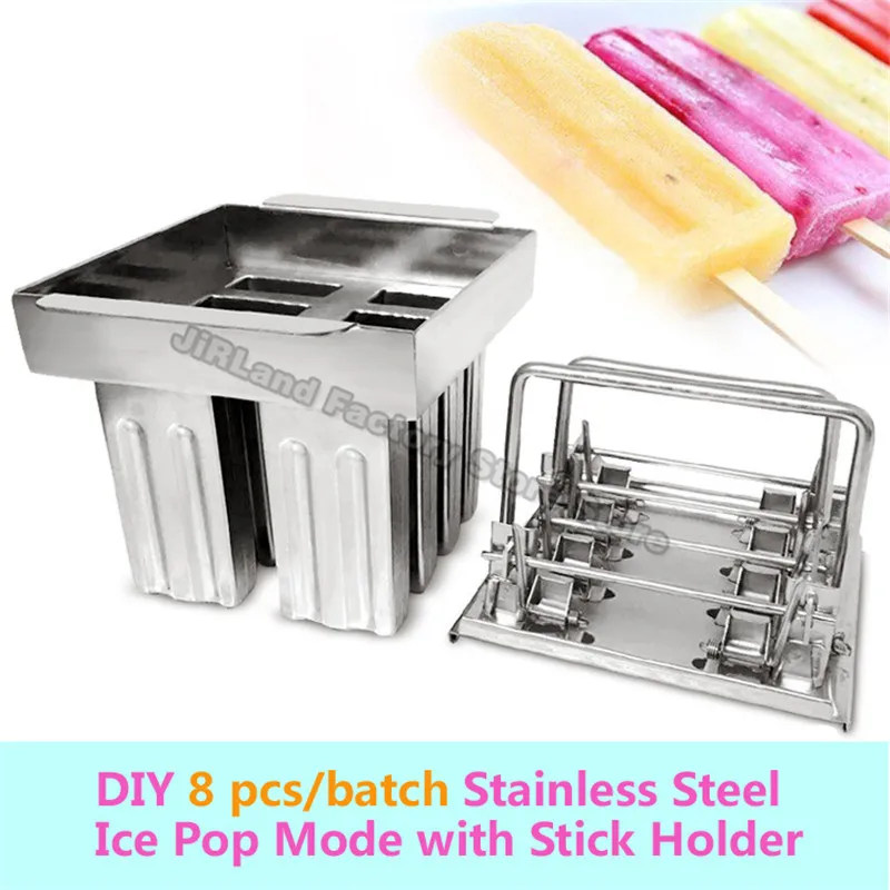 Stainless steel ice cream mould Popsicle mold Commercial Popsicle mold model 8 grid popsicle bucket making machine