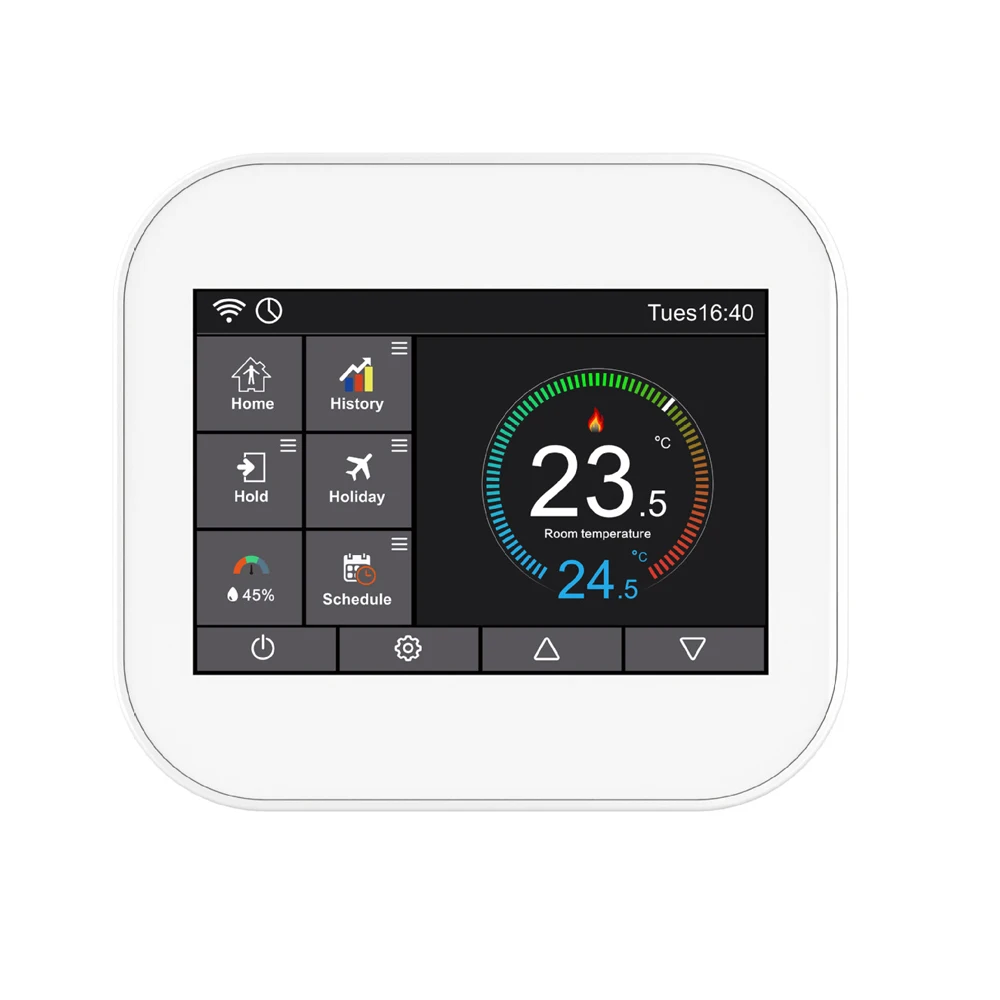 WiFi Smart Touch Thermostat Temperature Controller for Water/Electric floor Heating Water/Gas APP Remote Control Google Alexa