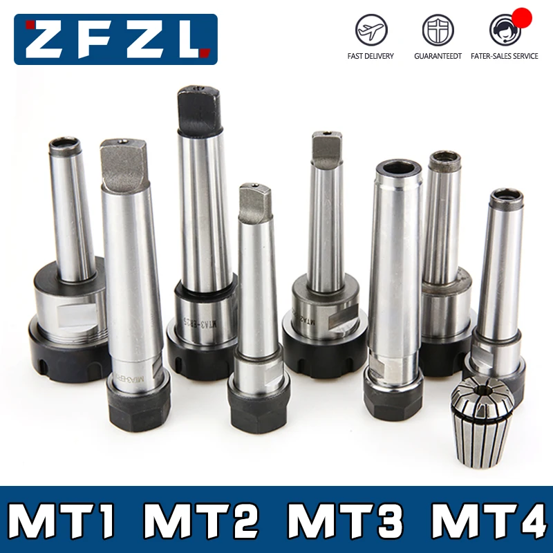 1PC MT1 MT2 MT3 MT4 Morse Taper ER11 ER16 ER20 ER25 ER32 ER40 Collet Chuck Tool Holder MTA MTB Morse Lathe Spindle