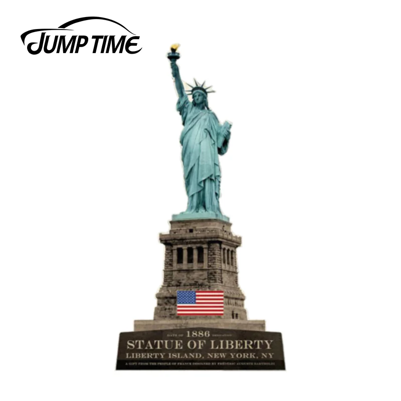 JumpTime 13cm x 6.8cm For Statue Of Liberty Vinyl Creative Stickers Windows Bumper Decals JDM DRIFT Racing