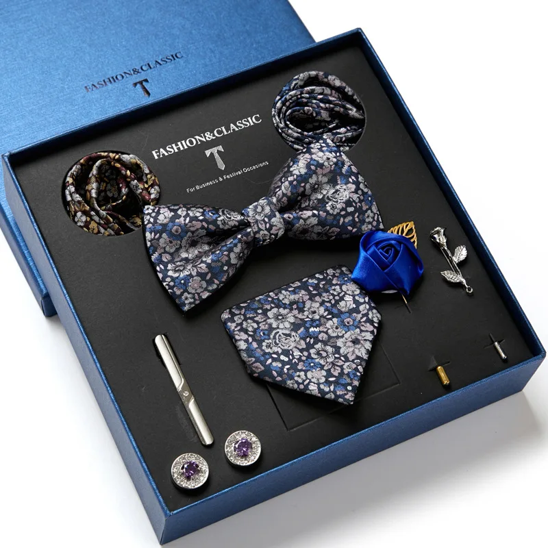 men's-tie-set-gift-box-with-necktie-bowtie-pocket-square-cufflinks-clip-brooches-suit-for-wedding-party-men-busniess-tie-ph24