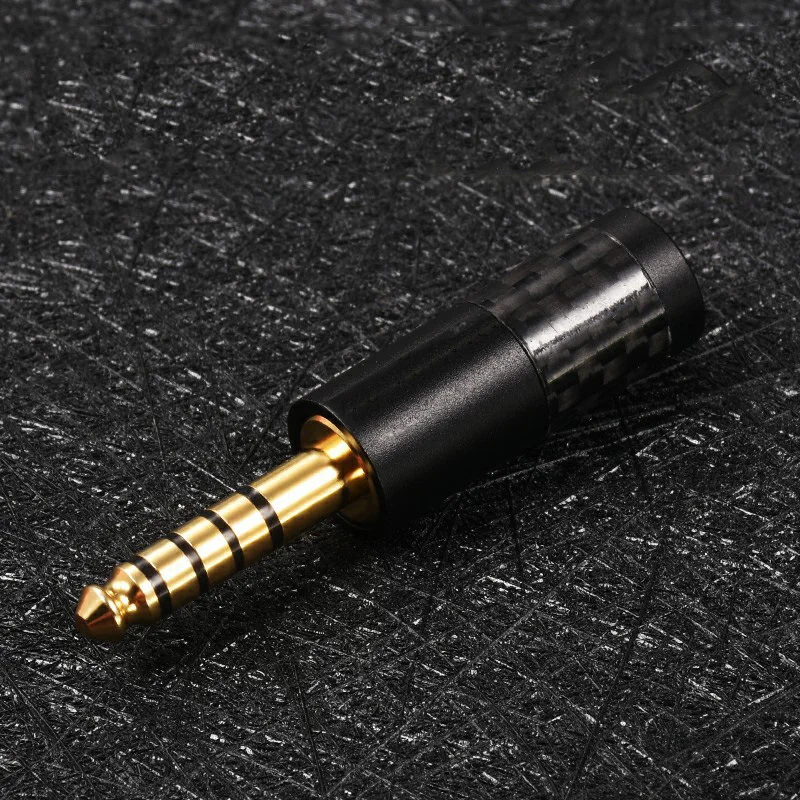 4.4mm 5 Pole Balanced Stereo Adapter Carbon Fiber Male Female Headphone Plug For NW-WM1ZA