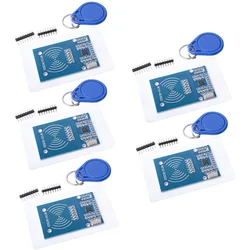 Lector RC522 RFID NFC, módulo de Sensor inductivo de tarjeta IC RF para módulo Arduino + tarjeta S50 NFC + llavero NFC, 5 uds./lote, MFRC-522