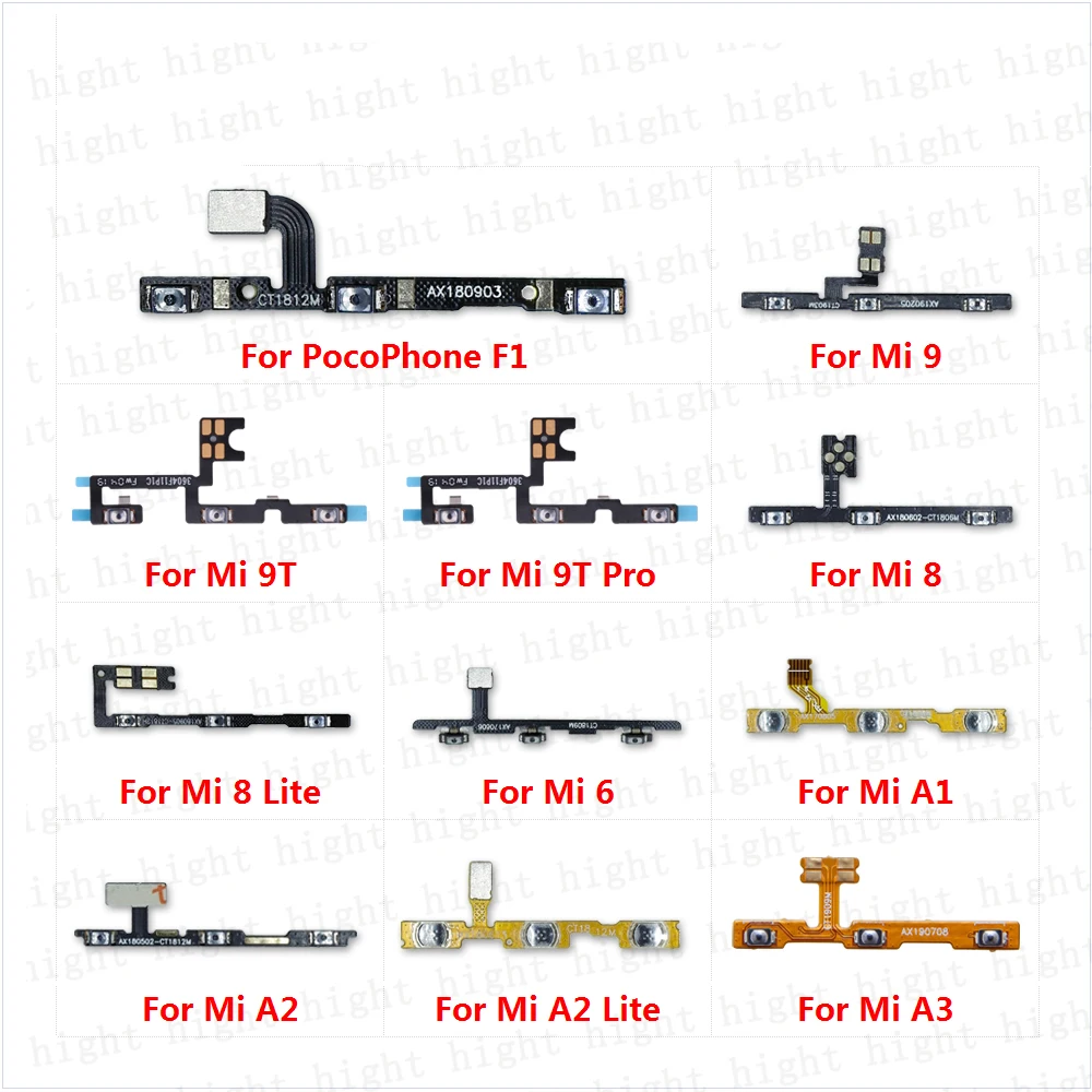 

Side Power Switch on off Button Key Flex Cable For XiaoMi Mi 9T Pro 9 8 A3 A1 A2 Lite Redmi 6 S2 PocoPhone F1 Volume Button