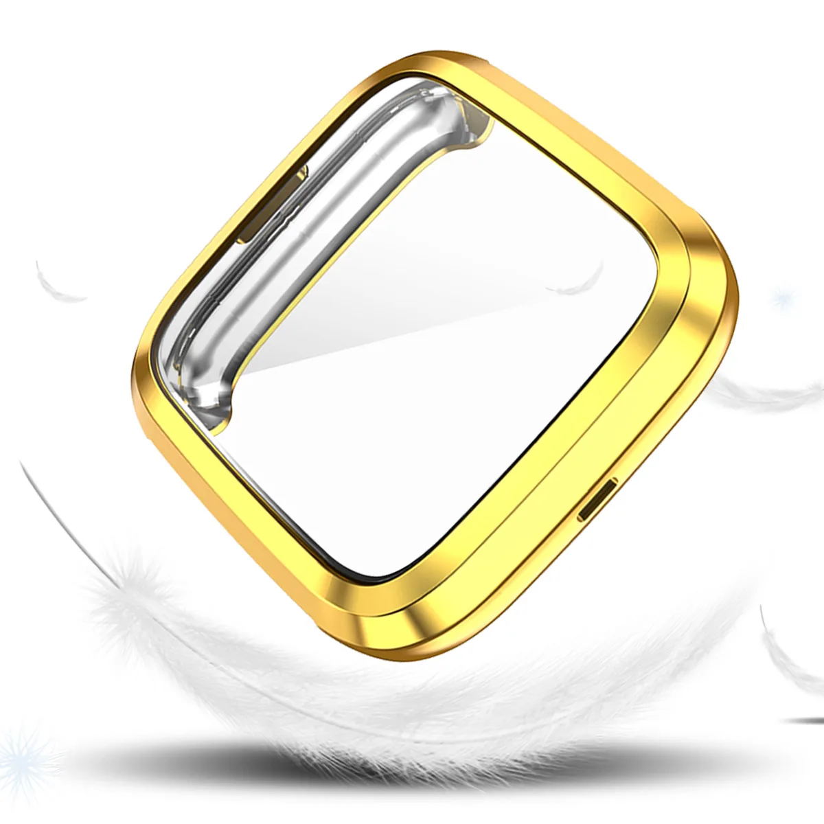 ปกคลุม Electroplate ป้องกันหน้าจอ TPU นุ่มสำหรับ Fitbit Versa 2/Versa2 SE Smartwatch ป้องกัน Shell