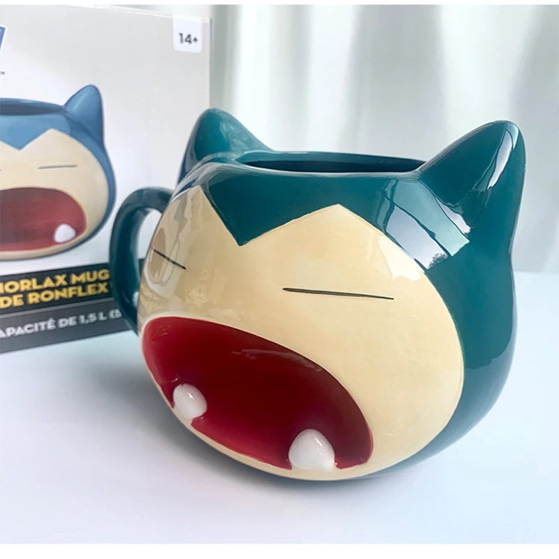 2021 nova pré-venda dos desenhos animados rosto animal anime caneca de cerâmica leite chá bebida 901-1000ml grande capacidade presentes para meninos e meninas