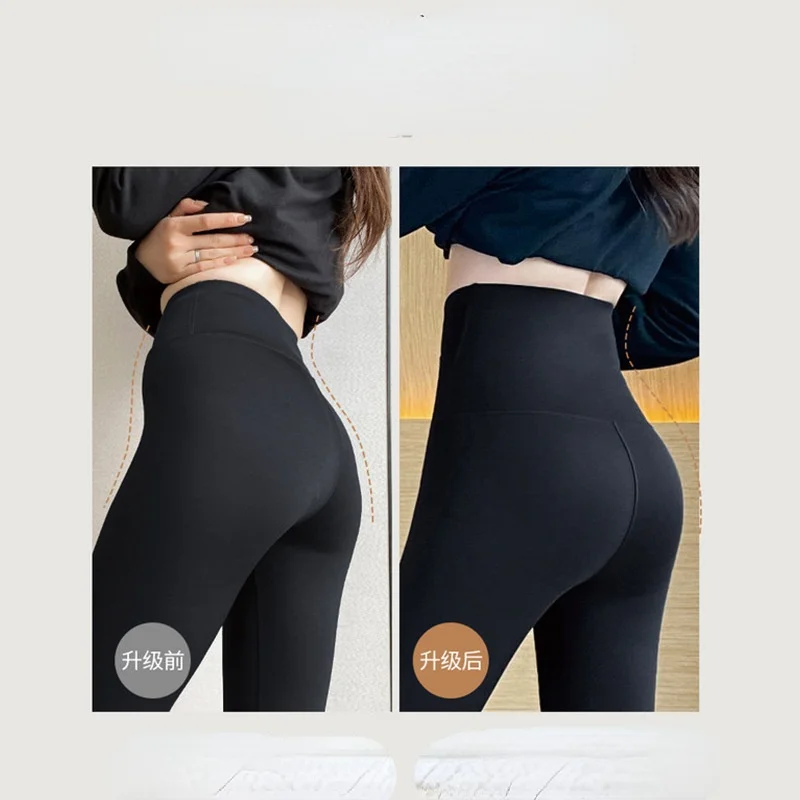 Thickened Shark Skin Leggings for Women, Cross High Waist, Hip Lifting, Belly Closing, Yoga Pants, Autumn and Winter Wear