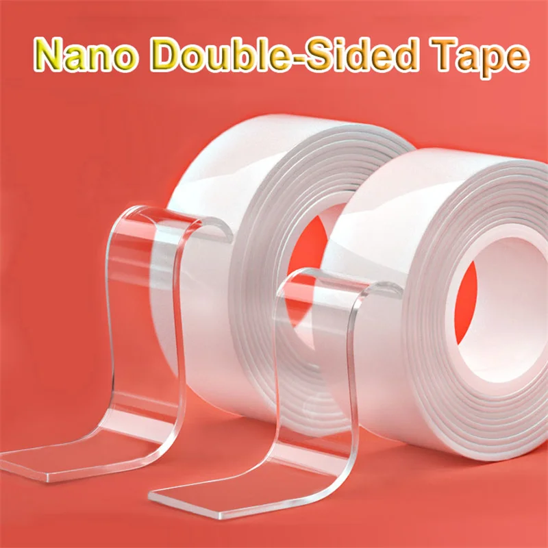 Nano Transparent Office Tape Adhesive Loop Disks Glue Gadget Cinta Adhesiva Fixed Carpet Reusable NoTrace Tie Glue Hable Strong