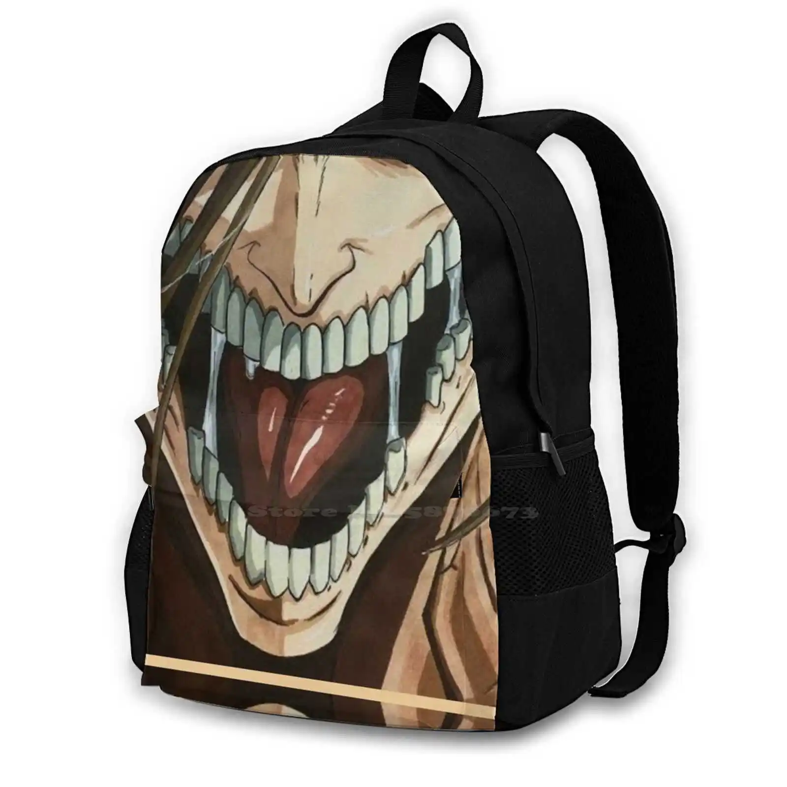 

Eren Mask Bag Backpack For Men Women Girls Teenage Black Snk Eren Eren Titan Attack Levi Livai Anime Shonen