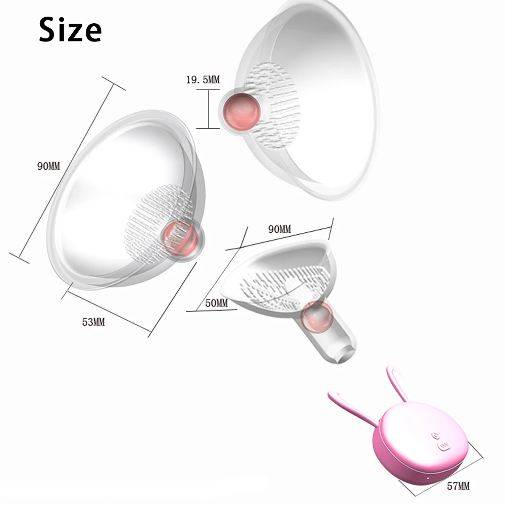 Nipple Sucker Vibrator Tongue Lick Nipple Suction Cups Vibrator Electric Breast Pump Breast Enlarge Massager Sex Toy for Woman