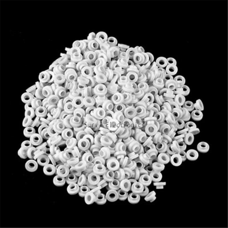 1000Pcs Insulating Tablets Insulation Cap Transistor Pads Circle Insulation Particle Ring Silicone Pad Sheet Strip for M3 Screws