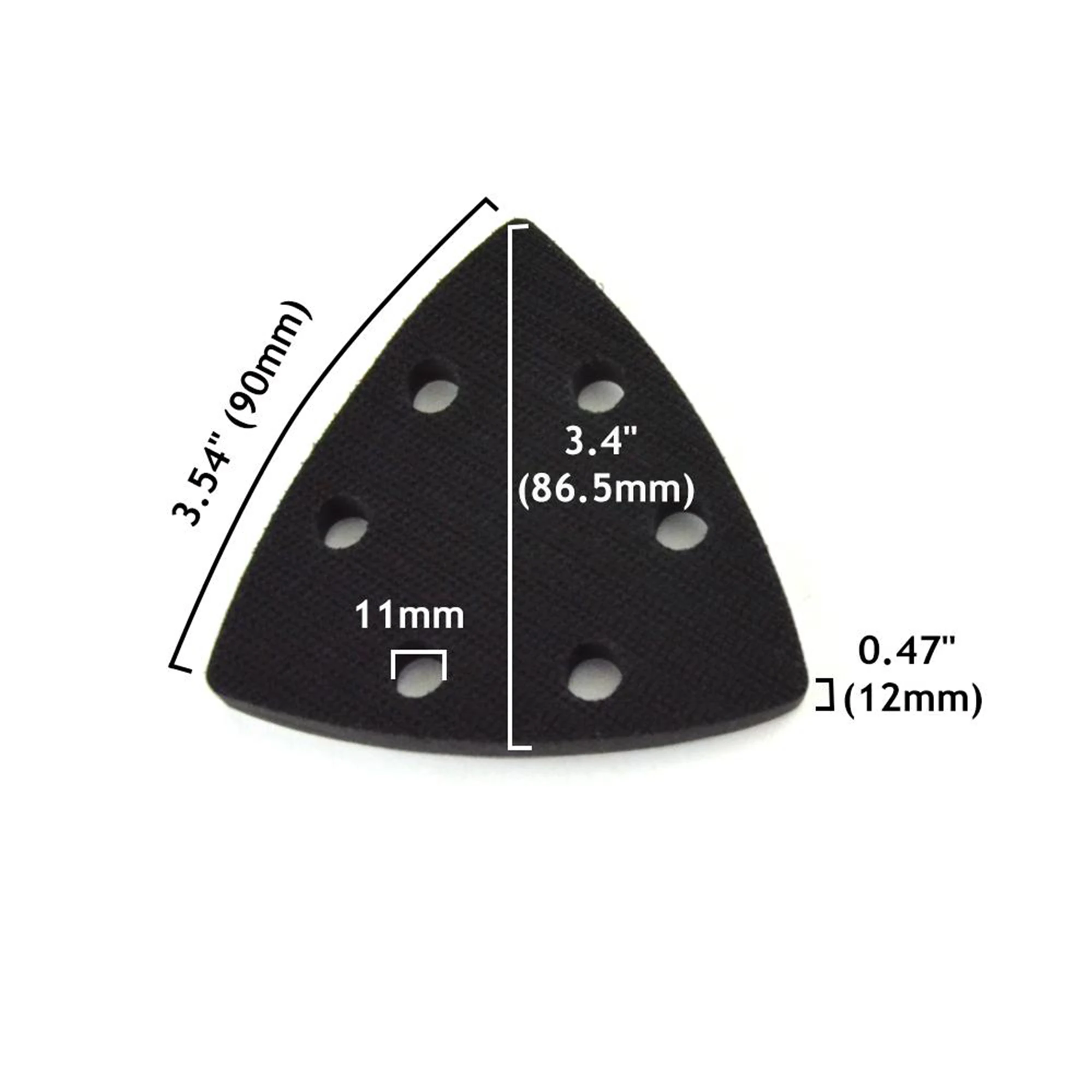 2PCS 90x90x90MM 6-Hole Soft Sponge Hook & Loop Surface Protection Interface Pad for Uneven Surface Polishing